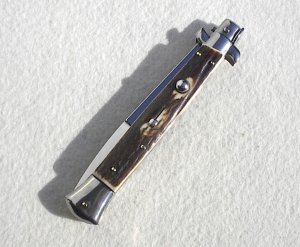 NEW FRANK BELTRAME 11" GENUINE STAG ITALIAN STILETTO