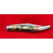 Vintage Imperial PROV USA 1-Blade Texas Toothpick w/Foil Scales Flying Mallard c.1946-56