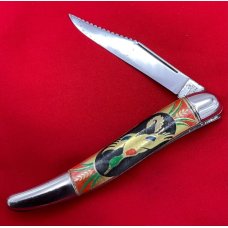 Vintage Imperial PROV USA 1-Blade Texas Toothpick w/Foil Scales Flying Mallard c.1946-56 Vintage Imperial PROV USA 1-Blade Texas Toothpick w/Foil Scales Flying Mallard c.1946-56