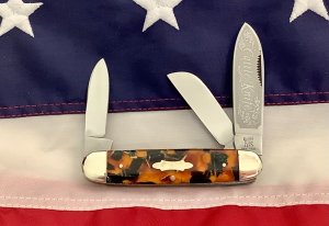 Bulldog Brand 1999 Cattle Knife with Nice Synthetic Duck Feather Handles -NOS