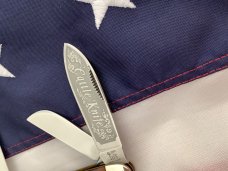 Bulldog Brand 1999 Cattle Knife with Nice Synthetic Duck Feather Handles -NOS Bulldog Brand 1999 Cattle Knife with Nice Synthetic Duck Feather Handles -NOS