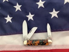 Bulldog Brand 1999 Cattle Knife with Nice Synthetic Duck Feather Handles -NOS Bulldog Brand 1999 Cattle Knife with Nice Synthetic Duck Feather Handles -NOS