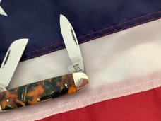 Bulldog Brand 1999 Cattle Knife with Nice Synthetic Duck Feather Handles -NOS Bulldog Brand 1999 Cattle Knife with Nice Synthetic Duck Feather Handles -NOS