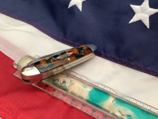 Bulldog Brand 1999 Cattle Knife with Nice Synthetic Duck Feather Handles -NOS Bulldog Brand 1999 Cattle Knife with Nice Synthetic Duck Feather Handles -NOS