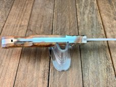 A.G. Russell Seki Japan Made Lockback Quince Burlwood ATS-34 Stainless Early 2000’s 