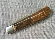 Bobby Toole Custom Mammoth Ivory Backpocket Knife, New, CPM-154 ,4 5/8" ,Steel Bolsters..shield Bobby Toole Custom Mammoth Ivory Backpocket Knife, New, CPM-154 ,4 5/8" ,Steel Bolsters..shield