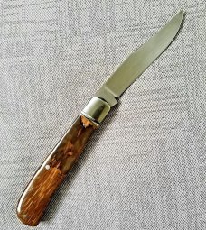 Bobby Toole Custom Mammoth Ivory Backpocket Knife, New, CPM-154 ,4 5/8" ,Steel Bolsters..shield Bobby Toole Custom Mammoth Ivory Backpocket Knife, New, CPM-154 ,4 5/8" ,Steel Bolsters..shield