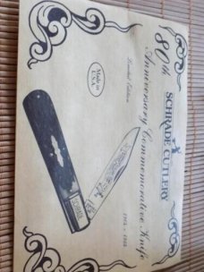 Schrade Cutlery Daddy Barlow 1904-1984 USA With Original leather Box, All papers