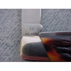 RARE CAMILLUS, NEW YORK, U.S.A., Large Locking, Staglon, Slant Bolsters, Etched Stockman's Knife MIB RARE CAMILLUS, NEW YORK, U.S.A., Large Locking, Staglon, Slant Bolsters, Etched Stockman's Knife MIB