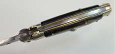 Vintage 1950s Small ROMANELLI Horn Scales Picklock Italian Stiletto Switch Blade 5 3/8 " Vintage 1950s Small ROMANELLI Horn Scales Picklock Italian Stiletto Switch Blade 5 3/8 "