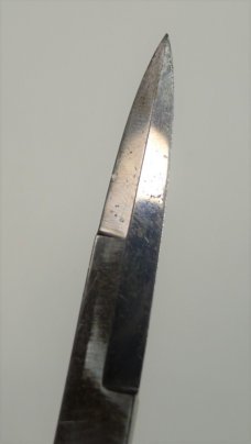 Vintage 1950s Small ROMANELLI Horn Scales Picklock Italian Stiletto Switch Blade 5 3/8 " Vintage 1950s Small ROMANELLI Horn Scales Picklock Italian Stiletto Switch Blade 5 3/8 "