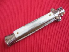New ITALY INOX 9" BLONDE HORN Bayonet BLADE ITALIAN STILETTO Knife New ITALY INOX 9" BLONDE HORN Bayonet BLADE ITALIAN STILETTO Knife