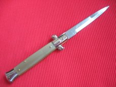 New ITALY INOX 9" BLONDE HORN Bayonet BLADE ITALIAN STILETTO Knife New ITALY INOX 9" BLONDE HORN Bayonet BLADE ITALIAN STILETTO Knife