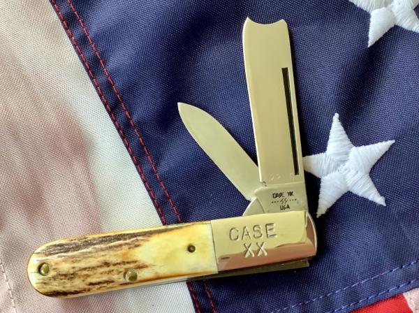 Case XX 1982 8 Dot Razor Barlow Knife w Great Stag Handles -Mdl# 52009 1/2 SSP -Serial #2210 -Minty! Case XX 1982 8 Dot Razor Barlow Knife w Great Stag Handles -Mdl# 52009 1/2 SSP -Serial #2210 -Minty!