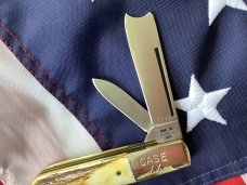 Case XX 1982 8 Dot Razor Barlow Knife w Great Stag Handles -Mdl# 52009 1/2 SSP -Serial #2210 -Minty! Case XX 1982 8 Dot Razor Barlow Knife w Great Stag Handles -Mdl# 52009 1/2 SSP -Serial #2210 -Minty!