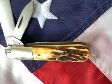 Case XX 1982 8 Dot Razor Barlow Knife w Great Stag Handles -Mdl# 52009 1/2 SSP -Serial #2210 -Minty! Case XX 1982 8 Dot Razor Barlow Knife w Great Stag Handles -Mdl# 52009 1/2 SSP -Serial #2210 -Minty!