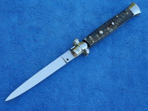 11" Renzo Beltrame Rams Horn Flat Blade Italian Stiletto Knife