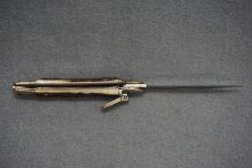 + VTG SCARCE HUBERTUS SOLINGEN ROSTFREI BUCKHORN MEDIUM 'SPRINGER' LEVERLOCK AUTOMATIC KNIFE +
