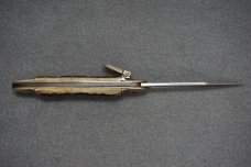 + VTG SCARCE HUBERTUS SOLINGEN ROSTFREI BUCKHORN MEDIUM 'SPRINGER' LEVERLOCK AUTOMATIC KNIFE +