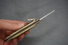 + VTG SCARCE HUBERTUS SOLINGEN ROSTFREI BUCKHORN MEDIUM 'SPRINGER' LEVERLOCK AUTOMATIC KNIFE +