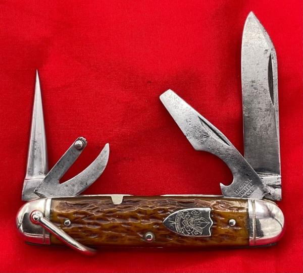 Vintage ULSTER KNIFE CO 4-Blade  #1502 “Official” Boy Scouts of AmericCamp/Utility Pocket Knife