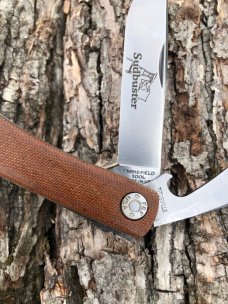 GEC FARM & FIELD 715222 NATURAL CANVAS MICARTA SOD BUSTER1095 CARBON KNIFE 