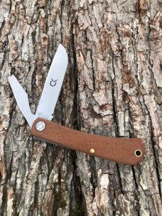 GEC FARM & FIELD 715222 NATURAL CANVAS MICARTA SOD BUSTER1095 CARBON KNIFE 