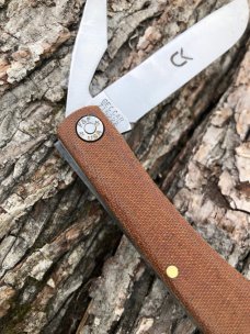 GEC FARM & FIELD 715222 NATURAL CANVAS MICARTA SOD BUSTER1095 CARBON KNIFE 