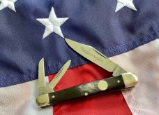 Weidmannsheil 3 Blade Whittler w/ Buffalo Horn Handles -NOS -NM Weidmannsheil 3 Blade Whittler w/ Buffalo Horn Handles -NOS -NM