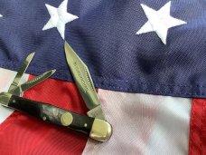 Weidmannsheil 3 Blade Whittler w/ Buffalo Horn Handles -NOS -NM Weidmannsheil 3 Blade Whittler w/ Buffalo Horn Handles -NOS -NM