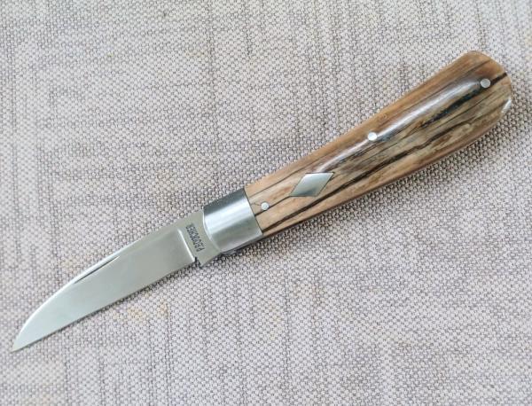Pascal Boucher Mammoth Ivory Swayback..Cpm154..4" closed...red liners...coa and pouch..smooth scales Pascal Boucher Mammoth Ivory Swayback..Cpm154..4" closed...red liners...coa and pouch..smooth scales