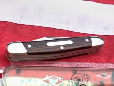 J A Henckels 3 Blade Stockman w/ Wood Handles +blade etching- +Rare Orig Box & Knife Display J A Henckels 3 Blade Stockman w/ Wood Handles +blade etching- +Rare Orig Box & Knife Display