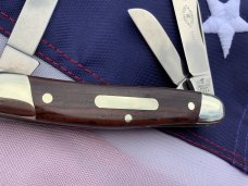 J A Henckels 3 Blade Stockman w/ Wood Handles +blade etching- +Rare Orig Box & Knife Display J A Henckels 3 Blade Stockman w/ Wood Handles +blade etching- +Rare Orig Box & Knife Display