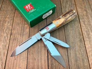 Henckels by Boker 3 Blade Stag Barlow Solingen Germany 