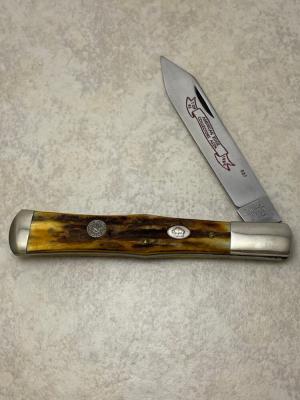 Cripple Creek USA Old Fort TN 1989  American Edge 1 of 45 Stag Coke Bottle Knife 