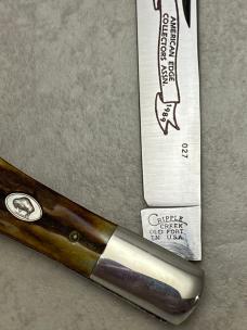 Cripple Creek USA Old Fort TN 1989  American Edge 1 of 45 Stag Coke Bottle Knife 