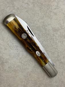 Cripple Creek USA Old Fort TN 1989  American Edge 1 of 45 Stag Coke Bottle Knife 