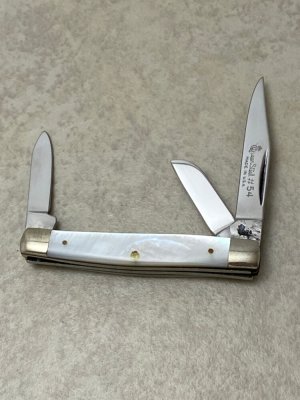 Queen Steel #54 Pearl Mini Stockman Knife 