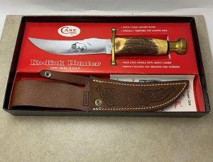 Case XX USA Stag Kodiak Hunter Fixed Blade Sheath Knife in Box Pre-1979.