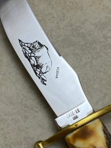 Case XX USA Stag Kodiak Hunter Fixed Blade Sheath Knife in Box Pre-1979. Case XX USA Stag Kodiak Hunter Fixed Blade Sheath Knife in Box Pre-1979.