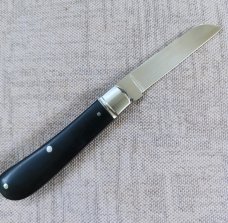 Bobby Toole Swayback Lambsfoot Slipjoint, CPM-154 ,3 7/8"..Paper Micar ,Steel Bolsters..shield,coa Bobby Toole Swayback Lambsfoot Slipjoint, CPM-154 ,3 7/8"..Paper Micar ,Steel Bolsters..shield,coa