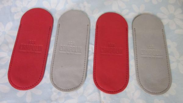 4 ITALIAN LEATHER AGA CAMPOLIN ITALY EMBOSSED SWITCHBLADE KNIFE POUCHES 4 ITALIAN LEATHER AGA CAMPOLIN ITALY EMBOSSED SWITCHBLADE KNIFE POUCHES