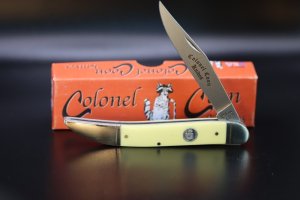 Colonel Coon 93Y Large Toothpick with Yellow Smooth Synthetic Handle