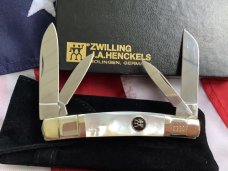 J A Henckels Congress Knife w/ Beauty Mother of Pearl Handles - NOS in Orig Box +leather pouch & COA J A Henckels Congress Knife w/ Beauty Mother of Pearl Handles - NOS in Orig Box +leather pouch & COA