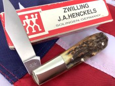 Zwilling J A Henckels 1 Blade "Hand Forged" Barlow (HK-14-S) with Premium Stag Handles -NOS Zwilling J A Henckels 1 Blade "Hand Forged" Barlow (HK-14-S) with Premium Stag Handles -NOS