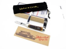 Maher & Grosh #335 Texas Ranger Whittler by Great Eastern; 3 5/8” closed, jigged bone handles