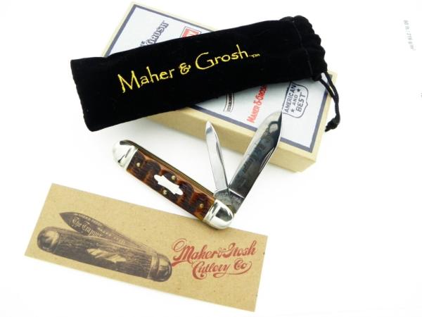 Maher & Grosh #0120 The Trapper by Great Eastern; 3 3/4” closed, Jigged bone handles
