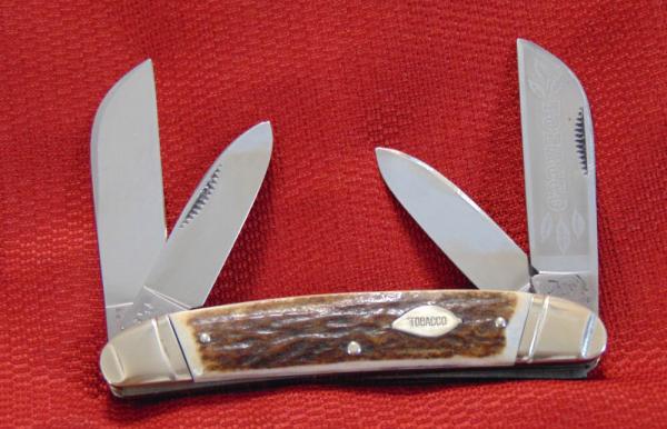 MINT CONDITION BULLDOG BRAND 1ST GEN. LARGE CONGRESS TOBACCO KNIFE GENUINE STAG ENGLISH STEEL 1985 MINT CONDITION BULLDOG BRAND 1ST GEN. LARGE CONGRESS TOBACCO KNIFE GENUINE STAG ENGLISH STEEL 1985