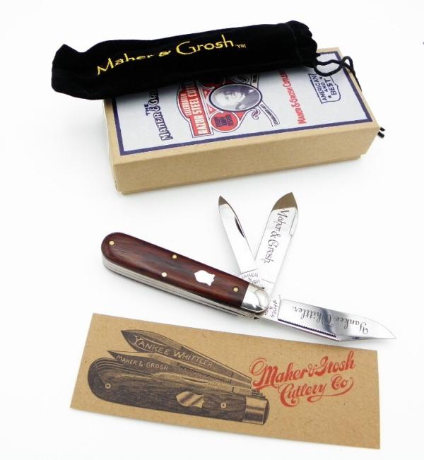 Maher & Grosh #498 The Yankee Whittler by Great Eastern; 3 3/4” closed, cocobolo handles,