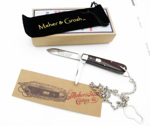 Maher & Grosh #14 Chain Knife – Boy’s Knife by Great Eastern; 3 1/2” closed, cocobolo handles
